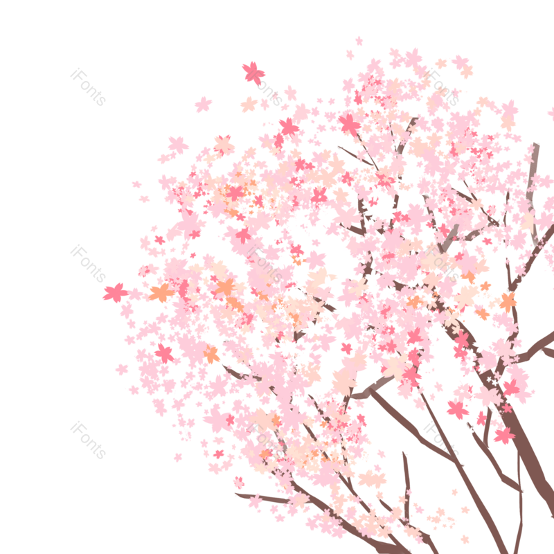 粉色花朵图片,粉色桃花元素,鲜花PNG,春季花朵免抠素材